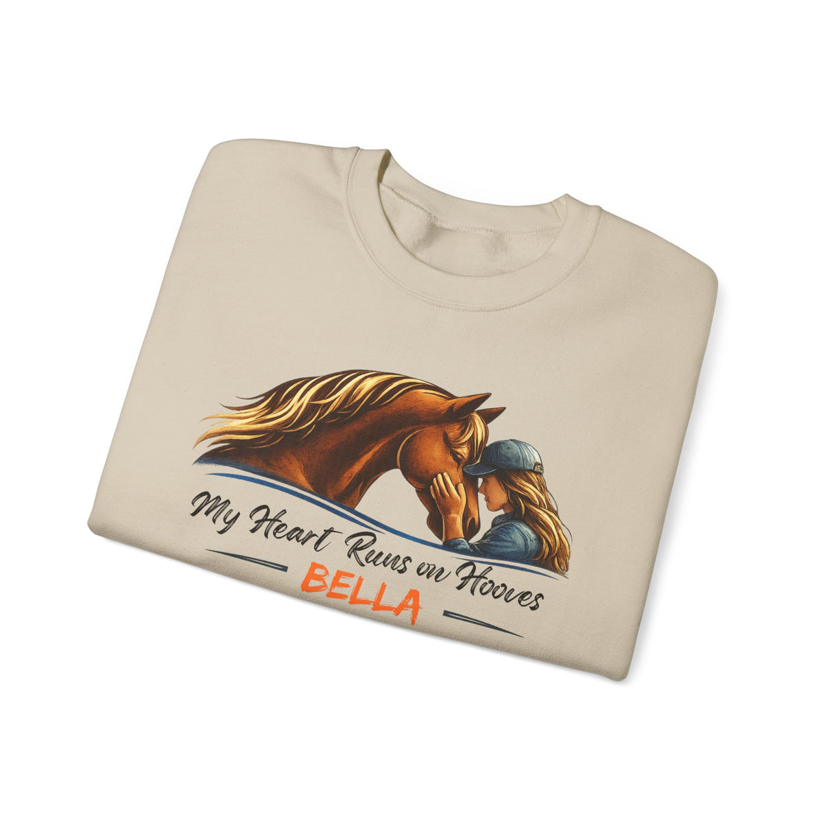 Personalized Heart Runs on Hooves Sweatshirt – view 16