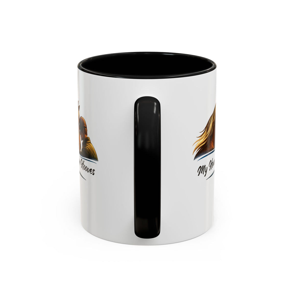 Heart Runs on Hooves Male Two-Tone Mug – view 16