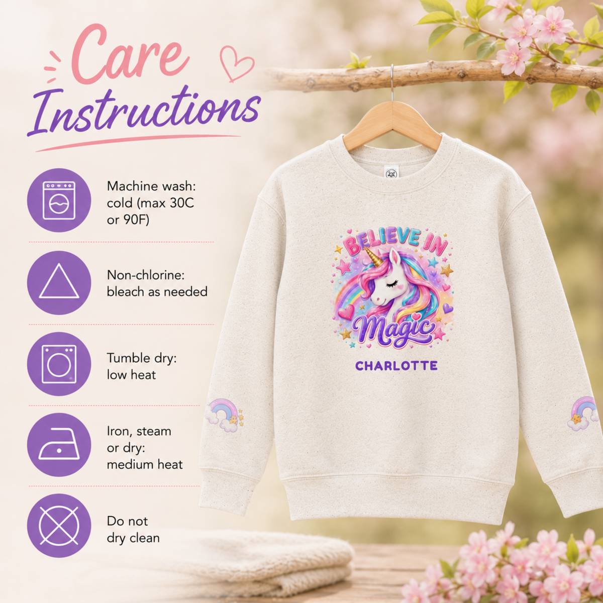 Believe in Magic Personalized Unicorn Sweatshirt