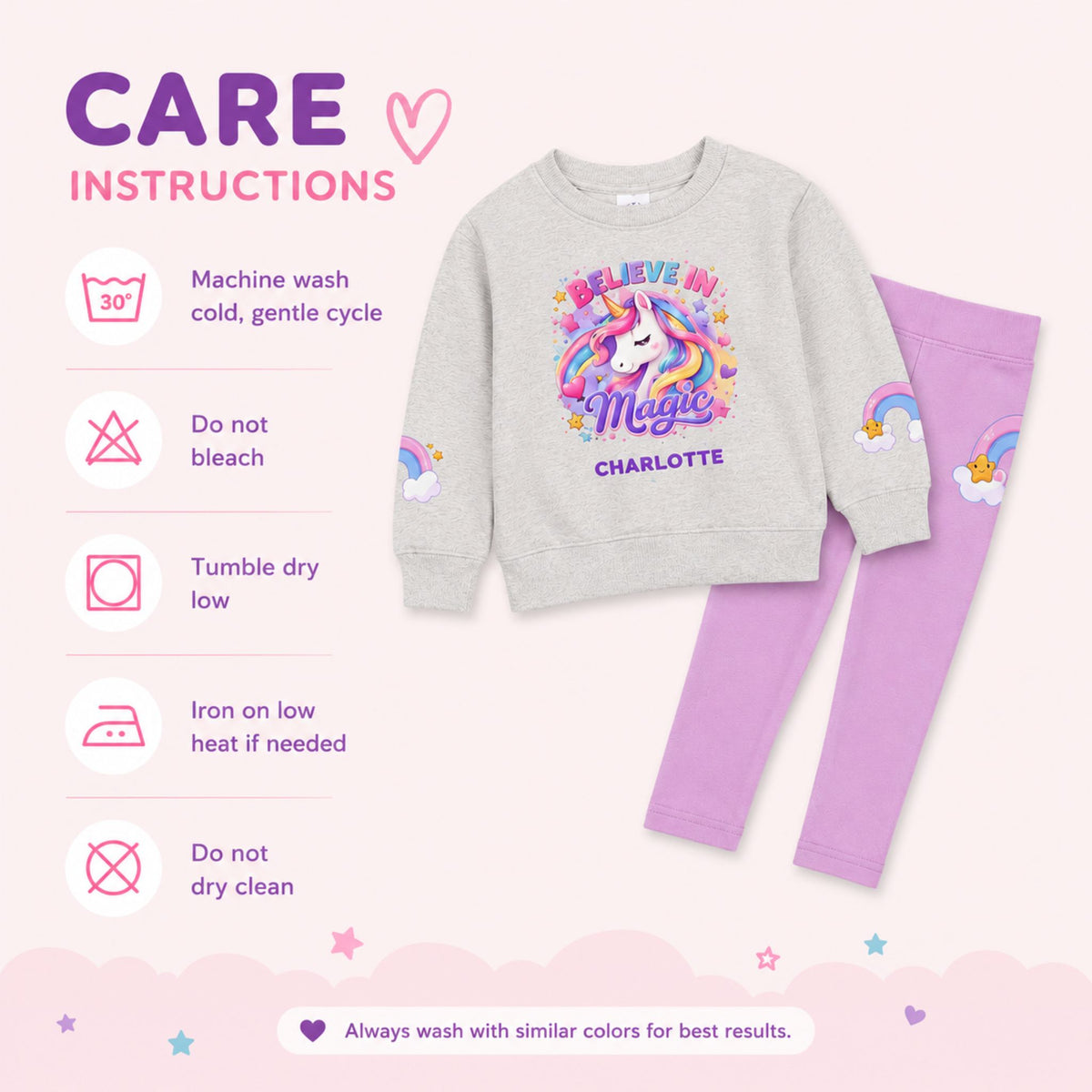 Believe in Magic Personalized Unicorn Outfit Set