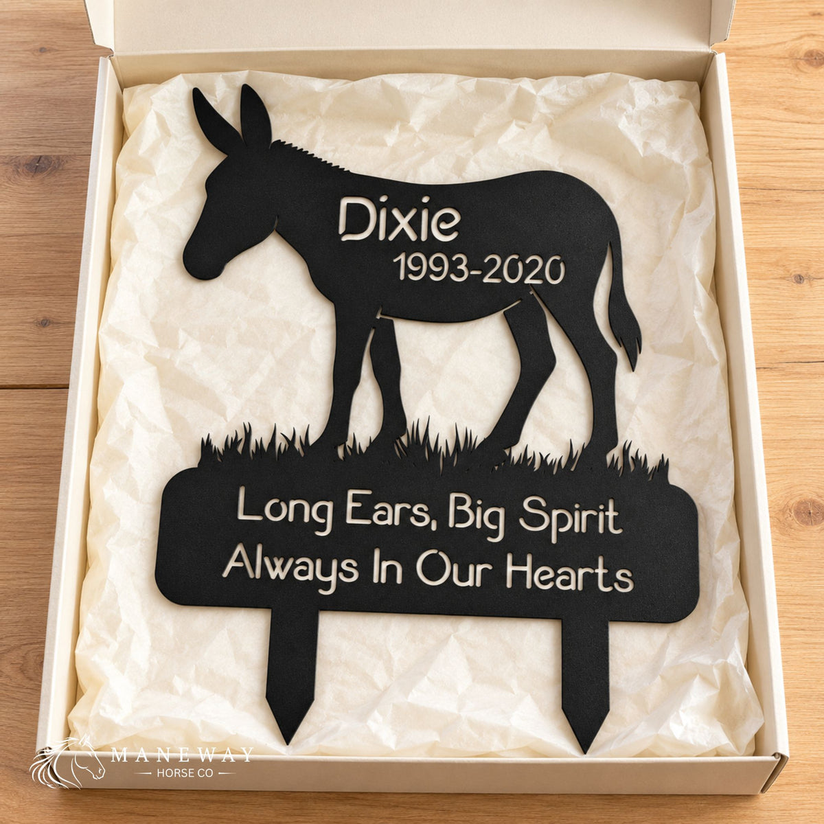 Dixie Donkey Memorial Garden Stake – view 3