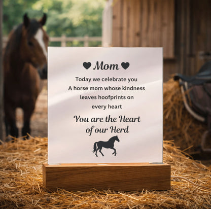 Heart of Our Herd White Acrylic Plaque