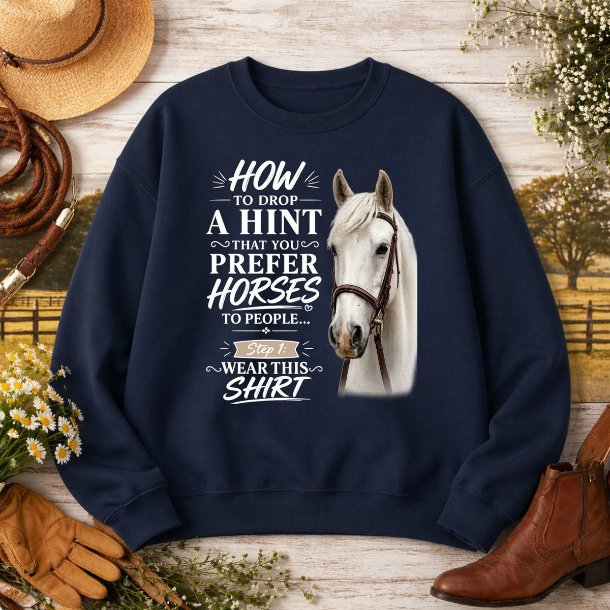 Prefer Horses Sketch Sweatshirt – view 10