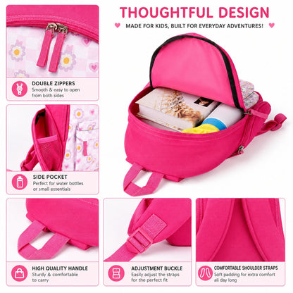 Pastel Unicorn Kids’ Backpack — Pink Trim