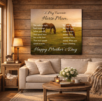 Favorite Horse Mom Meadow Metal Print – view 2