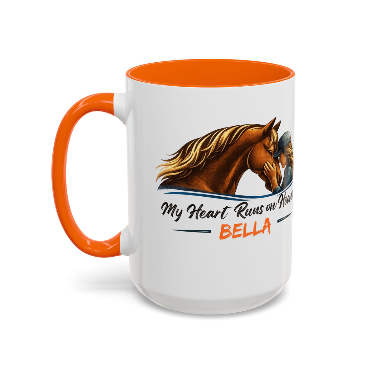 Heart Runs on Hooves Female Two-Tone Mug – view 15