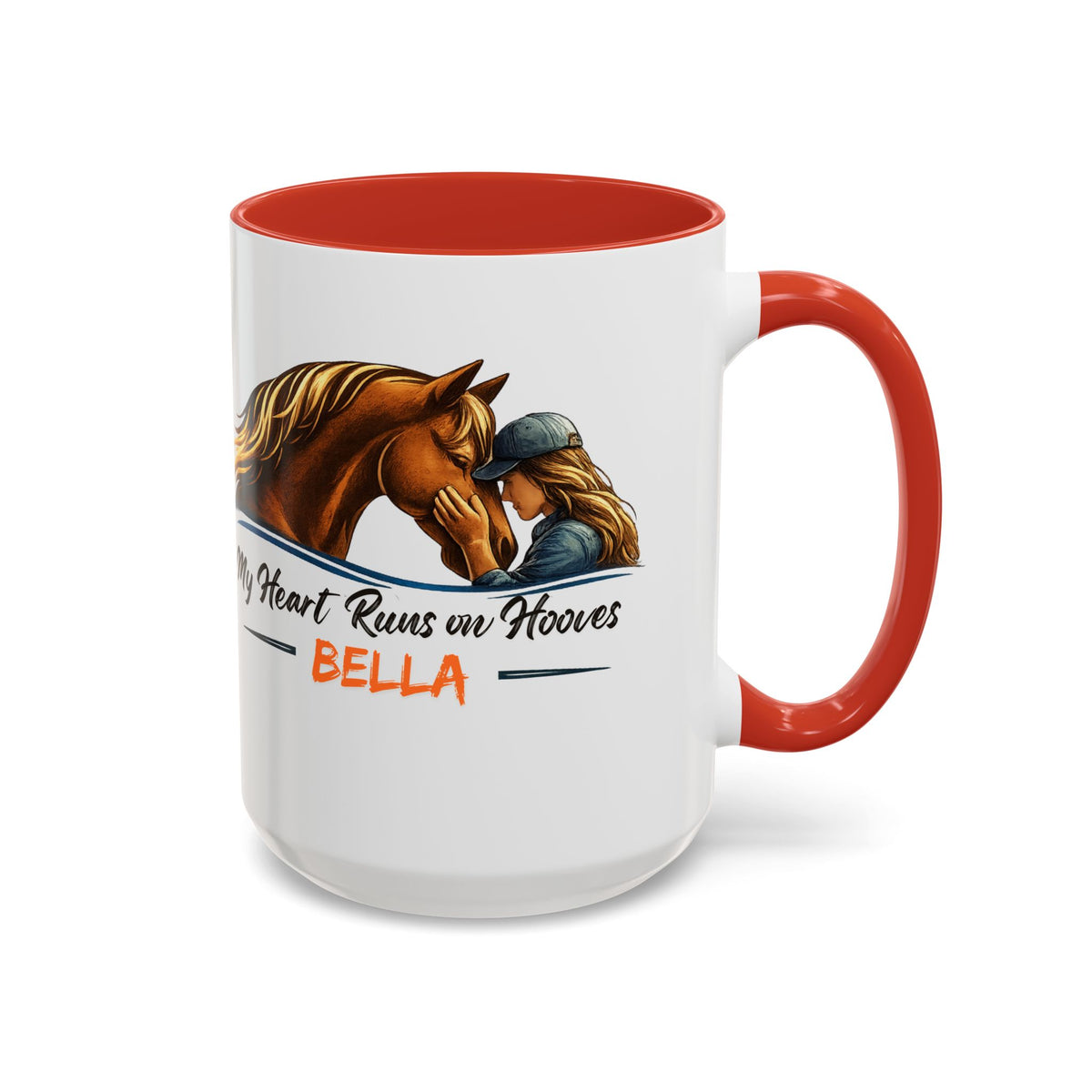 Heart Runs on Hooves Female Two-Tone Mug – view 11