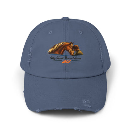 Heart Runs on Hooves Personalized Distressed Cap – view 7