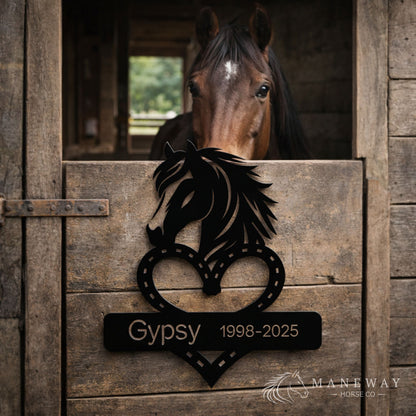 Gipsy Heart-Shaped Memorial Metal Stall Sign – view 2