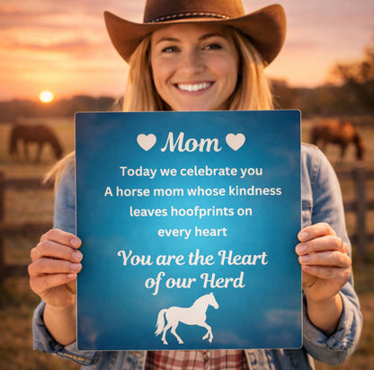 Heart of Our Herd Teal Metal Print – view 2