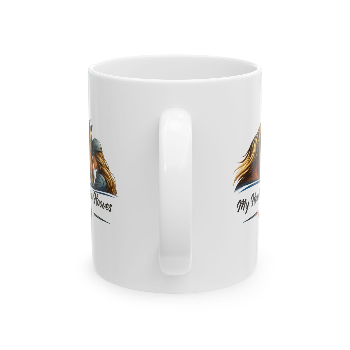 Heart Runs on Hooves Female Ceramic Mug – view 9