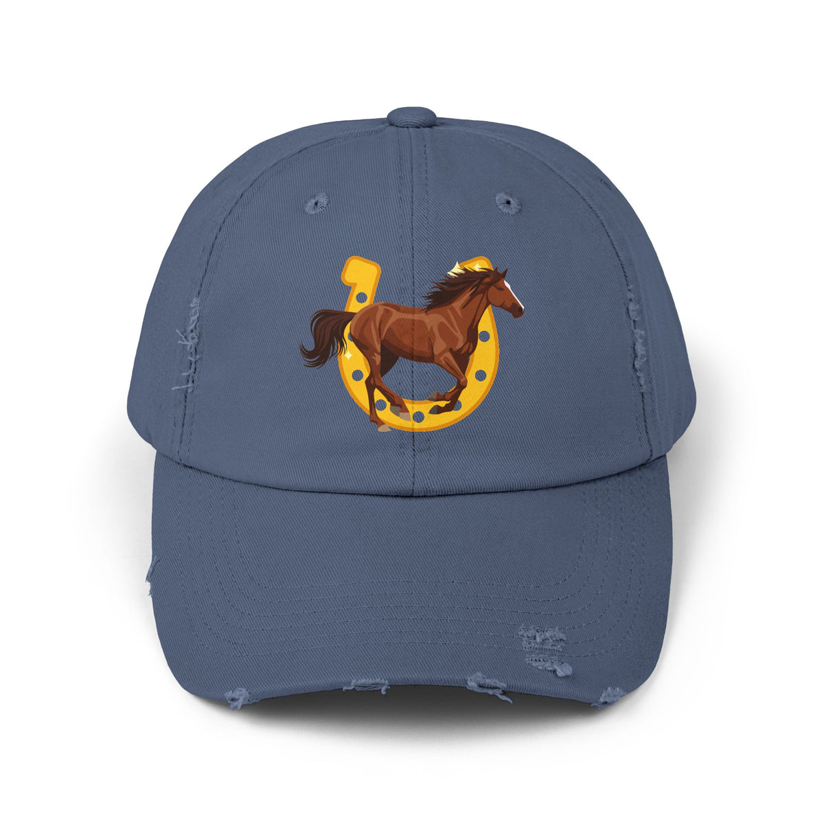 Lucky Horse Horseshoe Distressed Cap – view 4