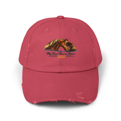 Heart Runs on Hooves Personalized Distressed Cap – view 10