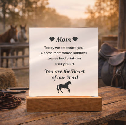 Heart of Our Herd White Acrylic Plaque – view 3