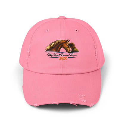 Heart Runs on Hooves Personalized Distressed Cap – view 9