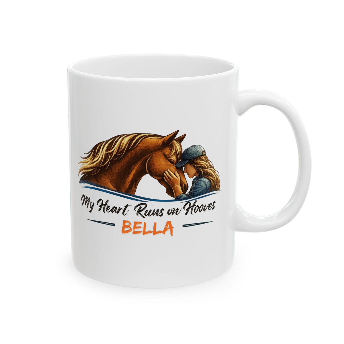 Heart Runs on Hooves Female Ceramic Mug – view 8