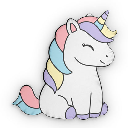 Rainbow Magical Unicorn Shaped Pillow