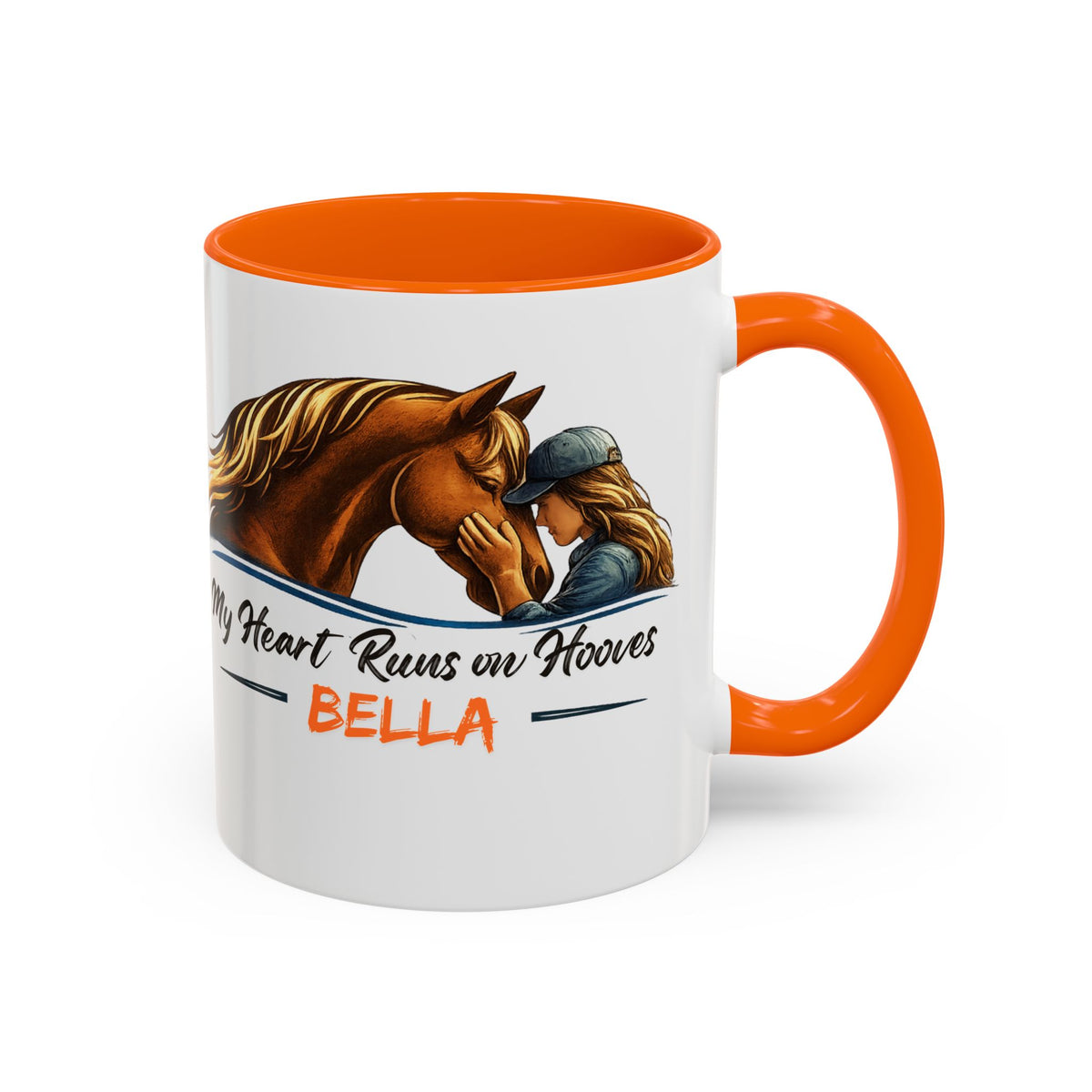Heart Runs on Hooves Female Two-Tone Mug – view 13