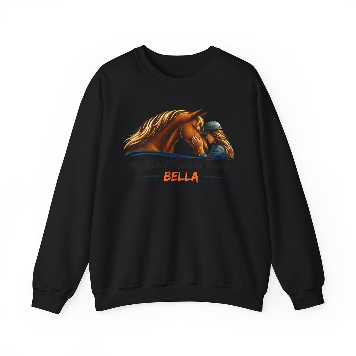 Personalized Heart Runs on Hooves Sweatshirt – view 10