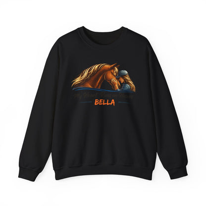 Personalized Heart Runs on Hooves Sweatshirt – view 10