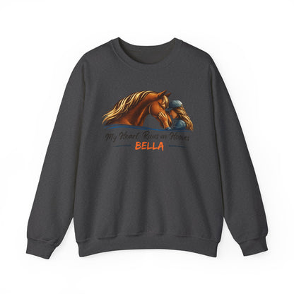 Personalized Heart Runs on Hooves Sweatshirt – view 13
