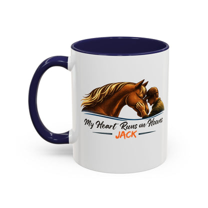 Heart Runs on Hooves Male Two-Tone Mug – view 7