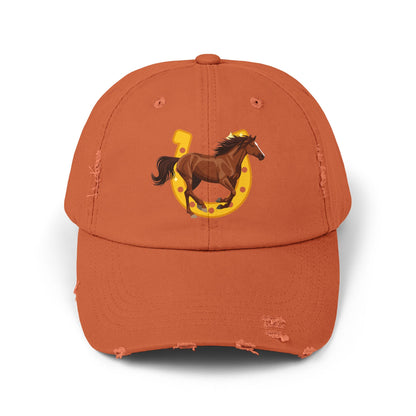 Lucky Horse Horseshoe Distressed Cap – view 7