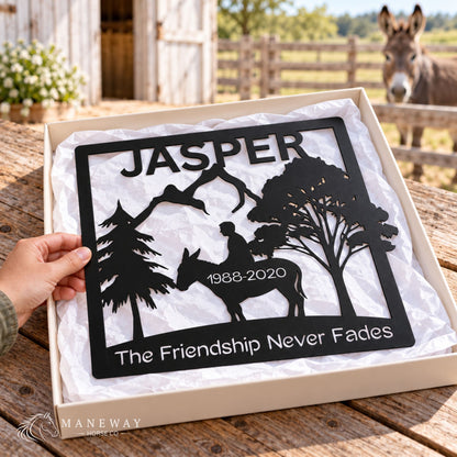Jasper Donkey Memorial Metal Wall Sign – view 3