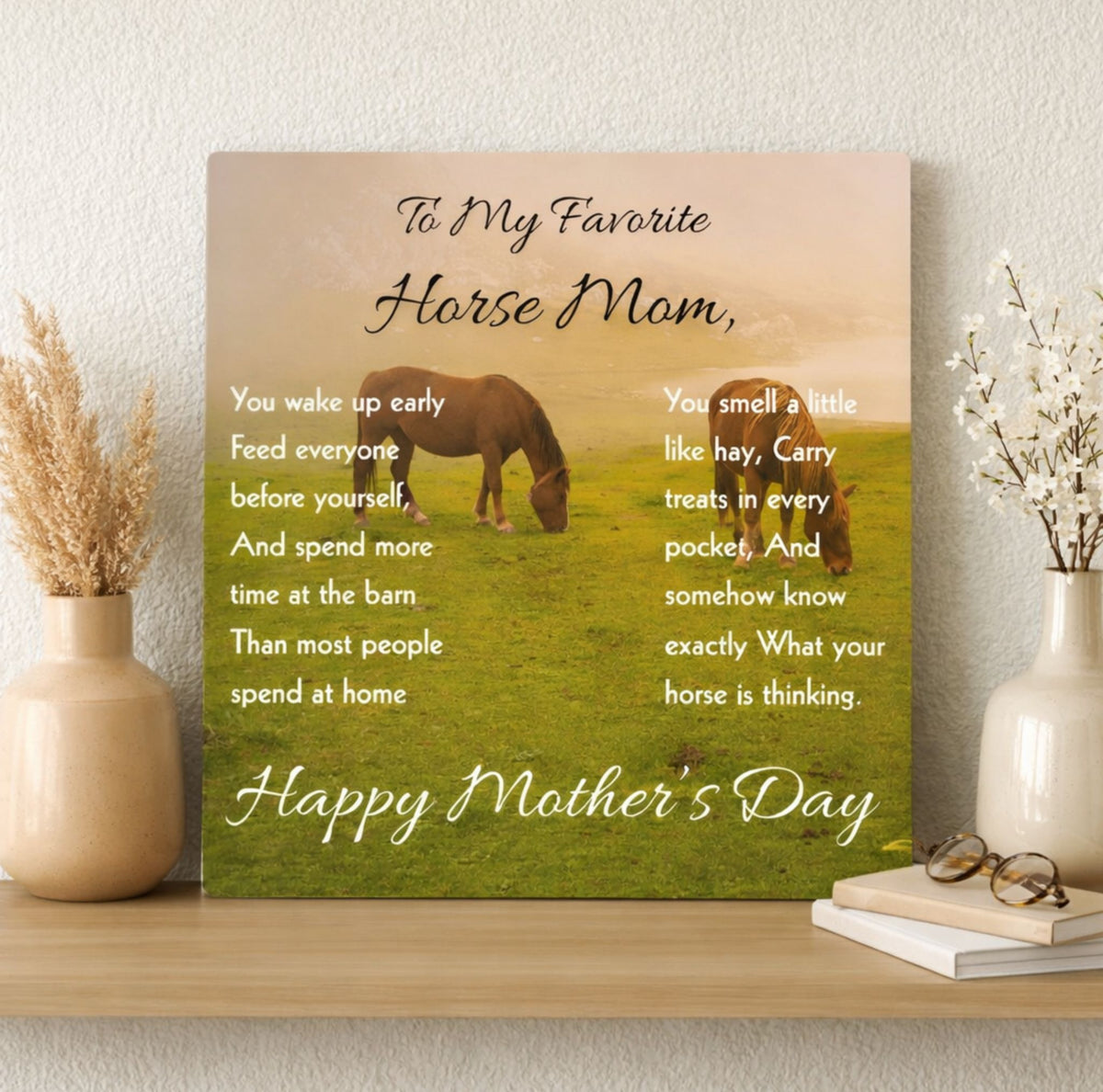 Favorite Horse Mom Meadow Metal Print – view 4