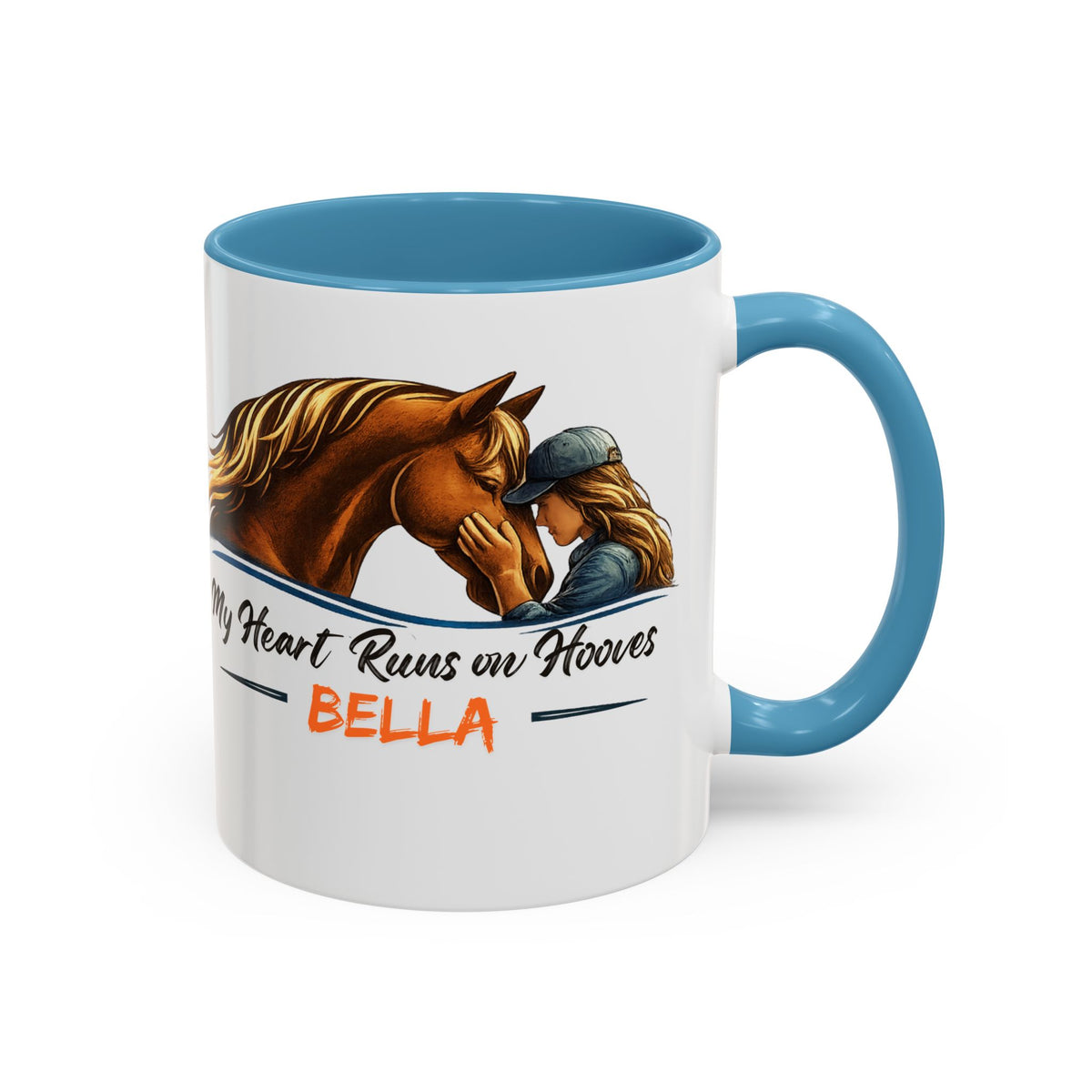 Heart Runs on Hooves Female Two-Tone Mug – view 3