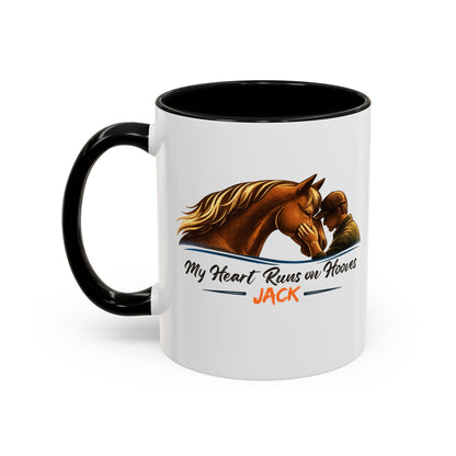 Heart Runs on Hooves Male Two-Tone Mug – view 15