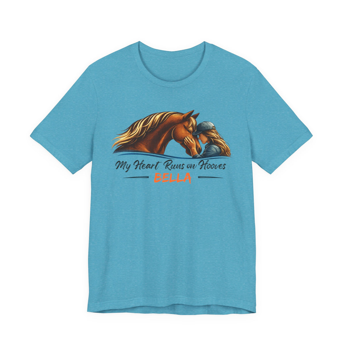 Personalized Heart Runs on Hooves T-Shirt – view 8