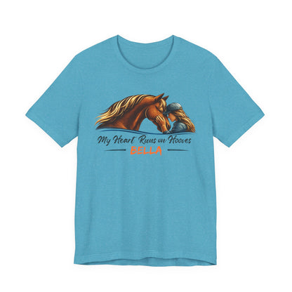 Personalized Heart Runs on Hooves T-Shirt – view 8