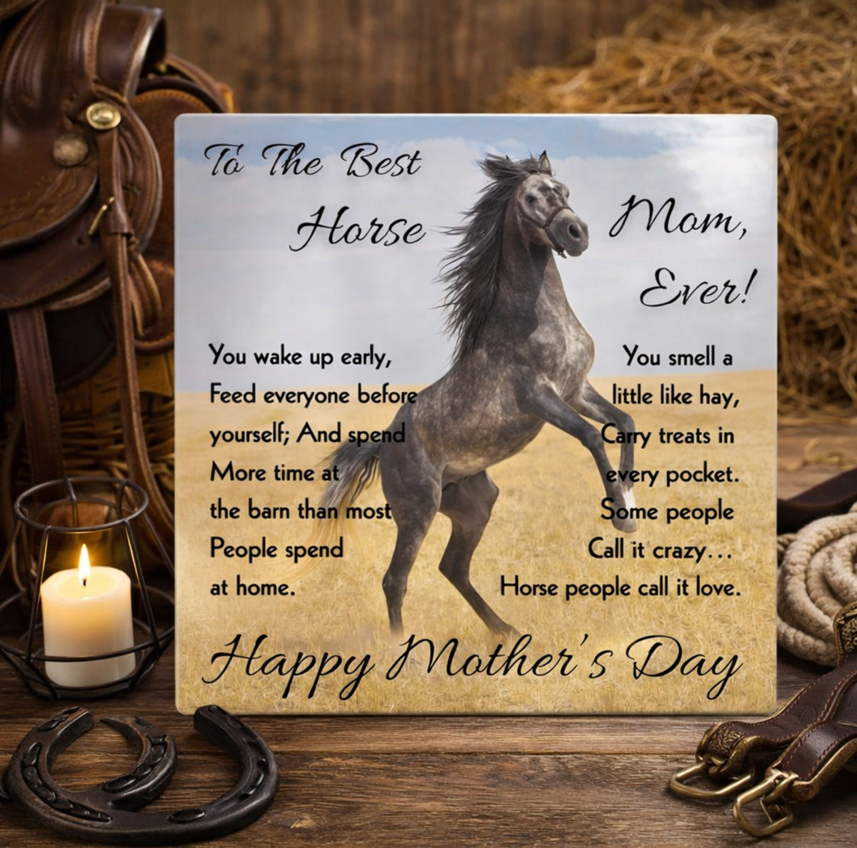 Best Horse Mom Rearing Horse Metal Print – view 3