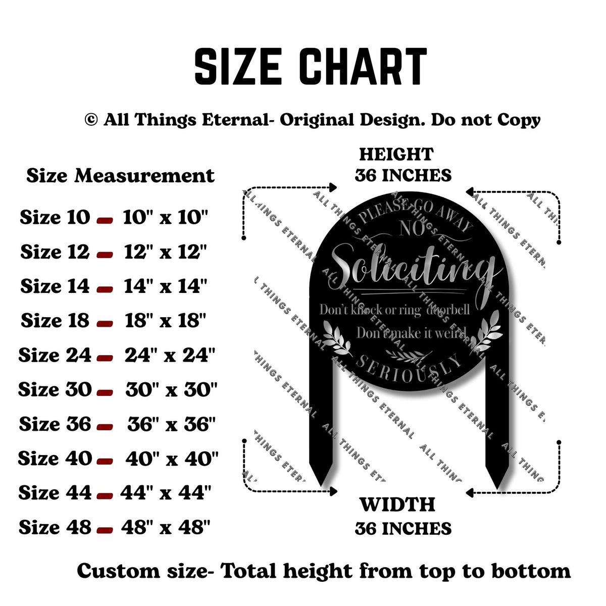 No Soliciting Metal Yard Sign – Modern Private Property Outdoor Decor