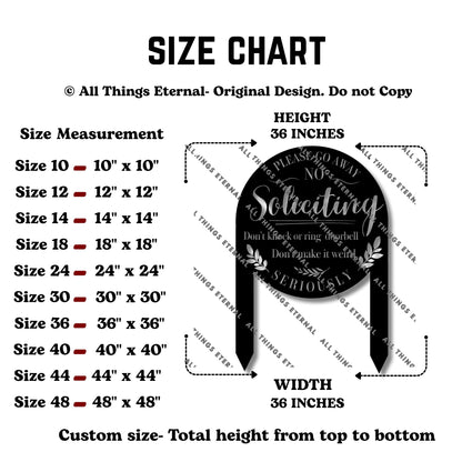No Soliciting Metal Yard Sign – Modern Private Property Outdoor Decor