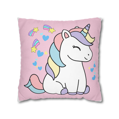 Sleepy Pastel Unicorn Throw Pillowcase