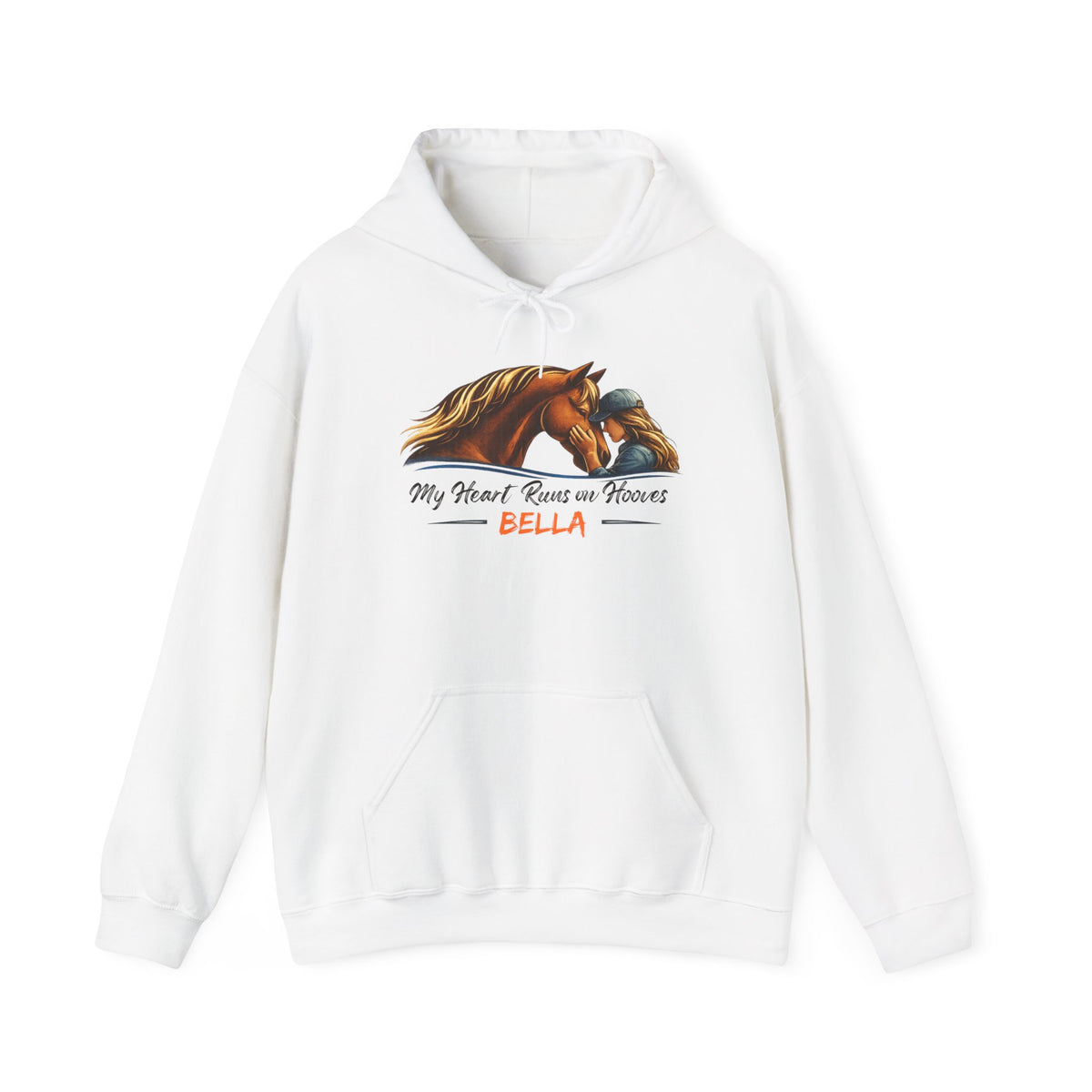 Personalized Heart Runs on Hooves Hoodie – view 6