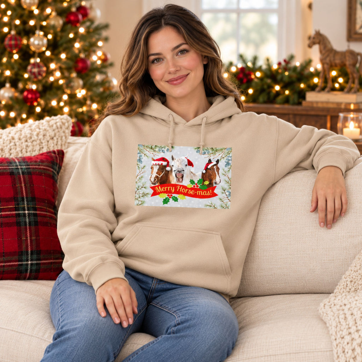 Merry Horse-Mas Christmas Hoodie