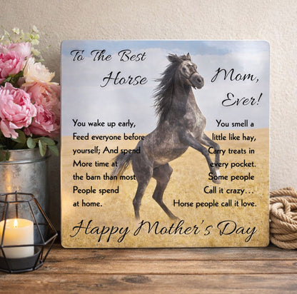 Best Horse Mom Rearing Horse Metal Print – view 2