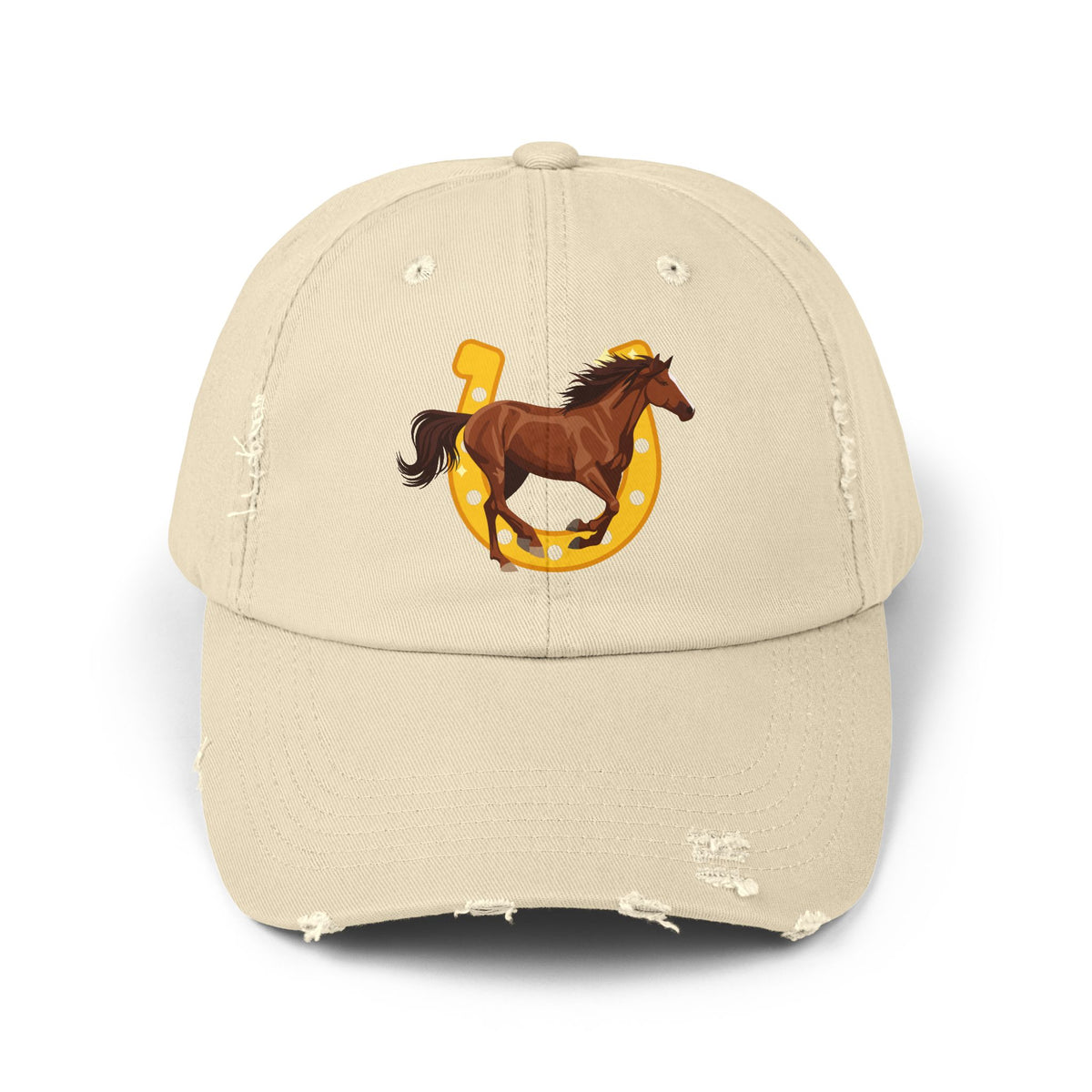 Lucky Horse Horseshoe Distressed Cap – view 6