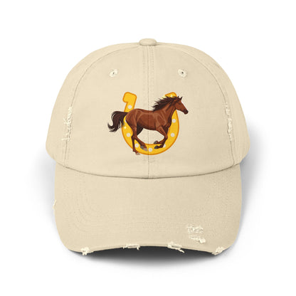 Lucky Horse Horseshoe Distressed Cap – view 6