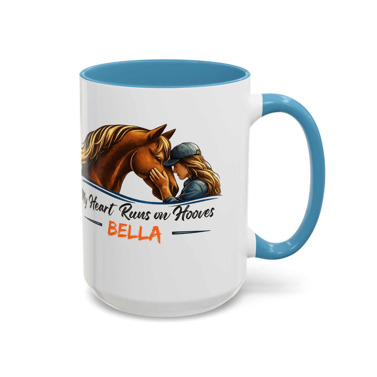 Heart Runs on Hooves Female Two-Tone Mug – view 12