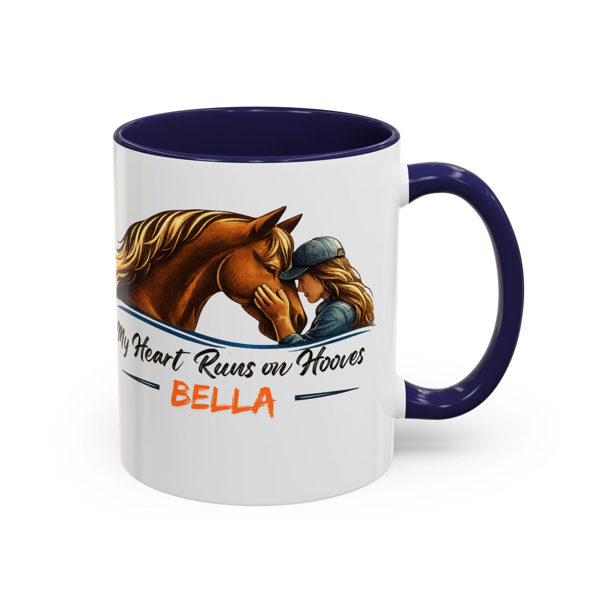 Heart Runs on Hooves Female Two-Tone Mug – view 5