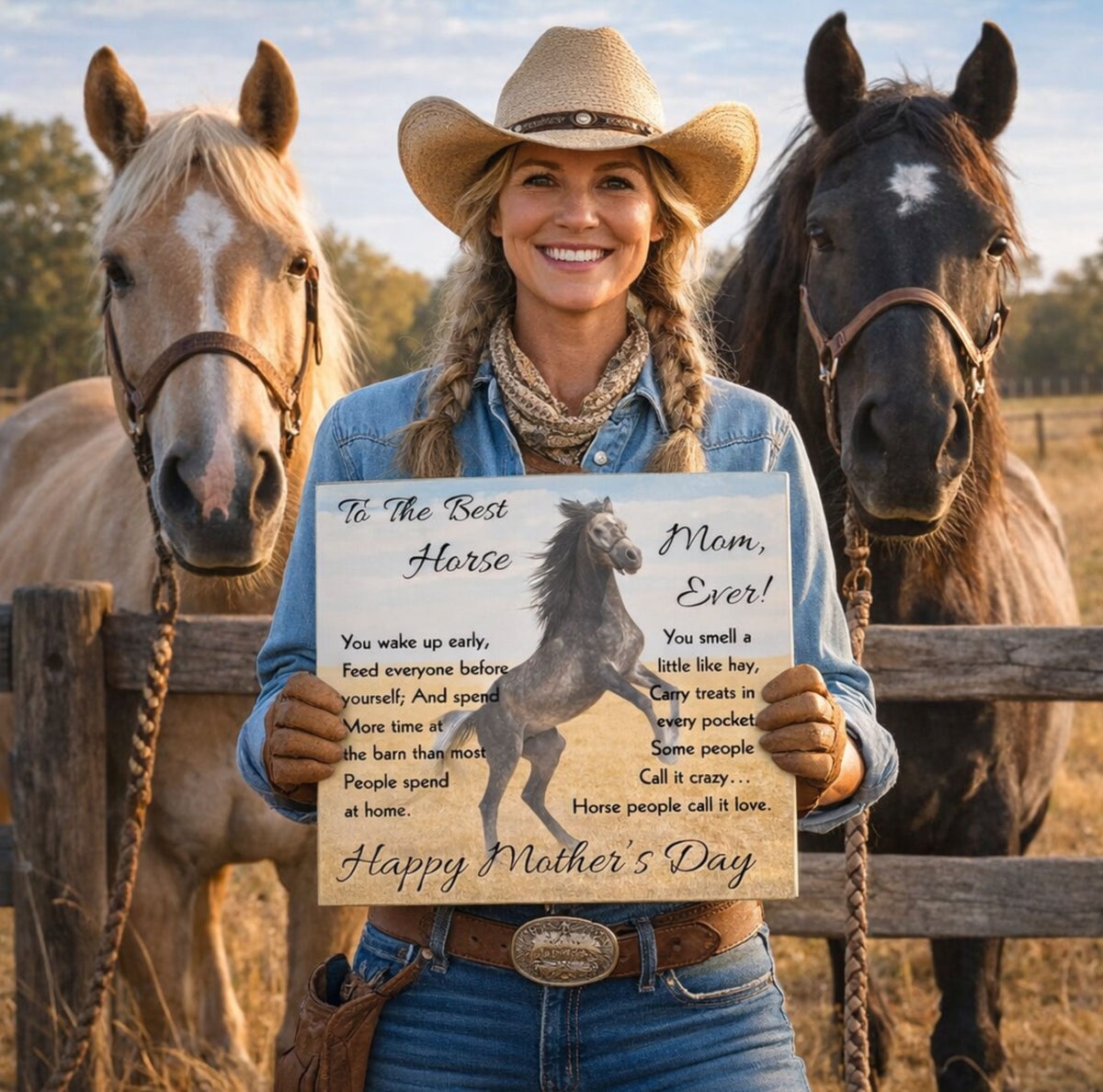 Best Horse Mom Rearing Horse Metal Print