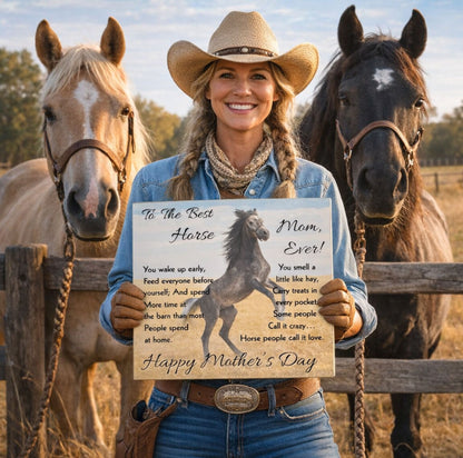 Best Horse Mom Rearing Horse Metal Print