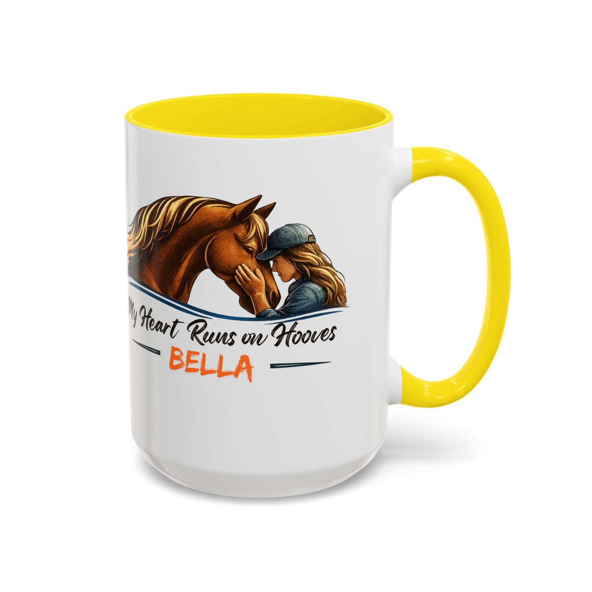 Heart Runs on Hooves Female Two-Tone Mug – view 16