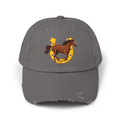 Lucky Horse Horseshoe Distressed Cap – view 9