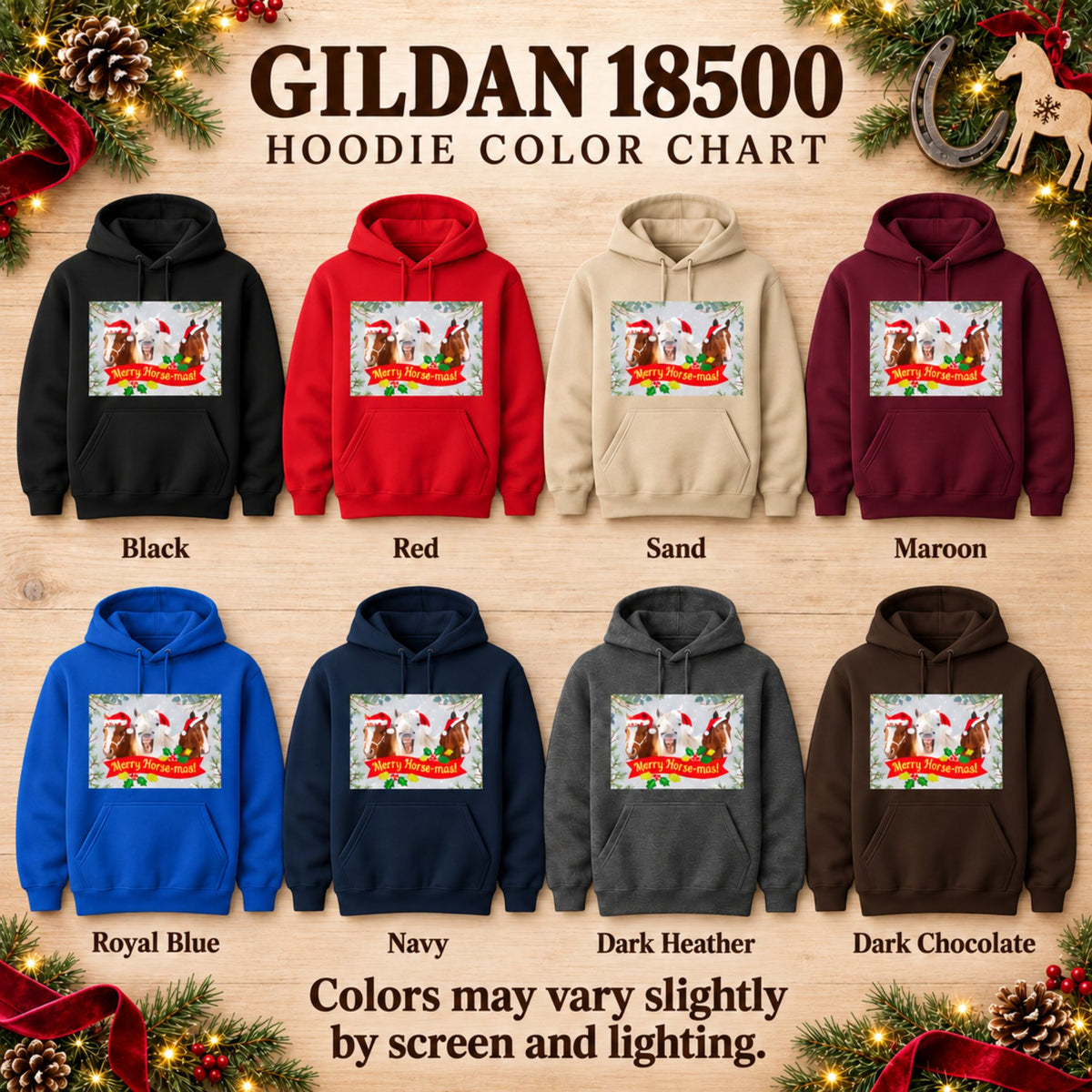 Merry Horse-Mas Christmas Hoodie