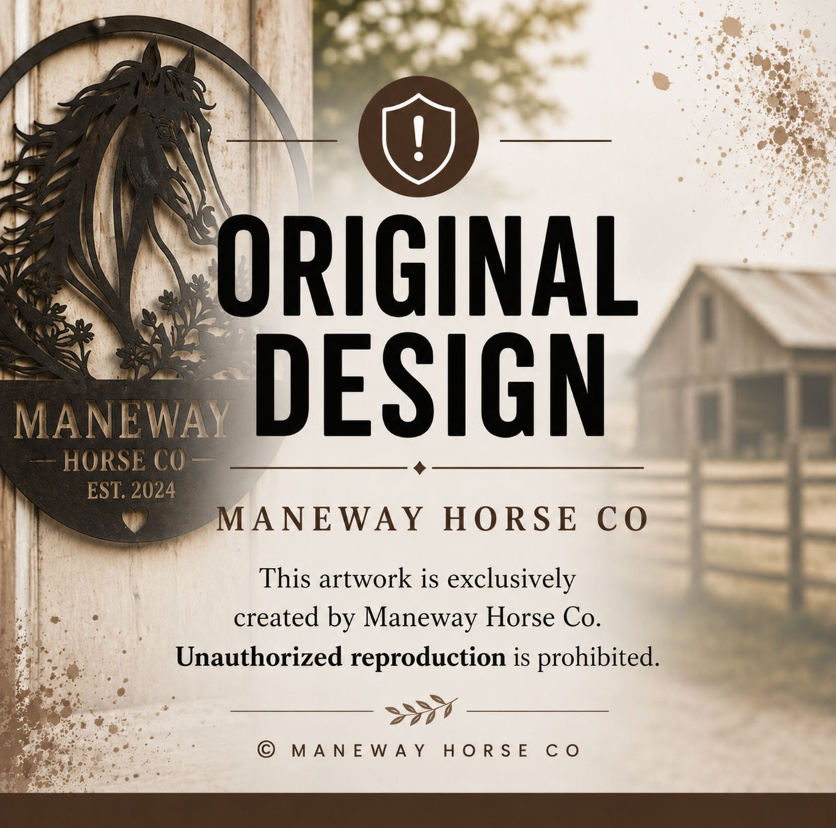 Galloping Horse Wind Farm Metal Sign – view 11